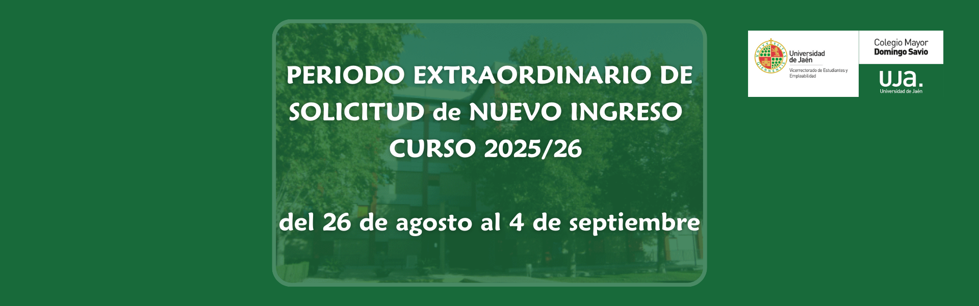 PLAZO EXTRAORDINARIO DE SOLICITUDES 