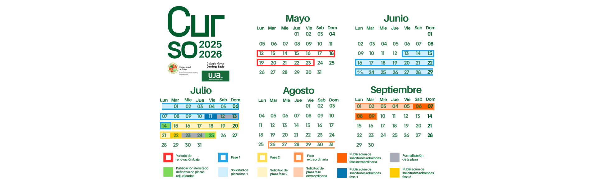 Calendario de plazos 2025/26